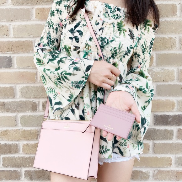 Kate Spade Crossbody Pink glitter Wallet SET - Picture 6 of 6